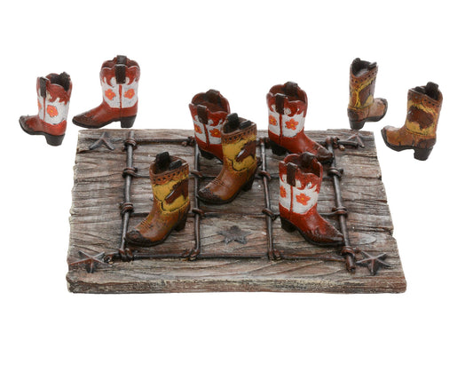 8X7" Cowboy Boot Tic Tac Toe