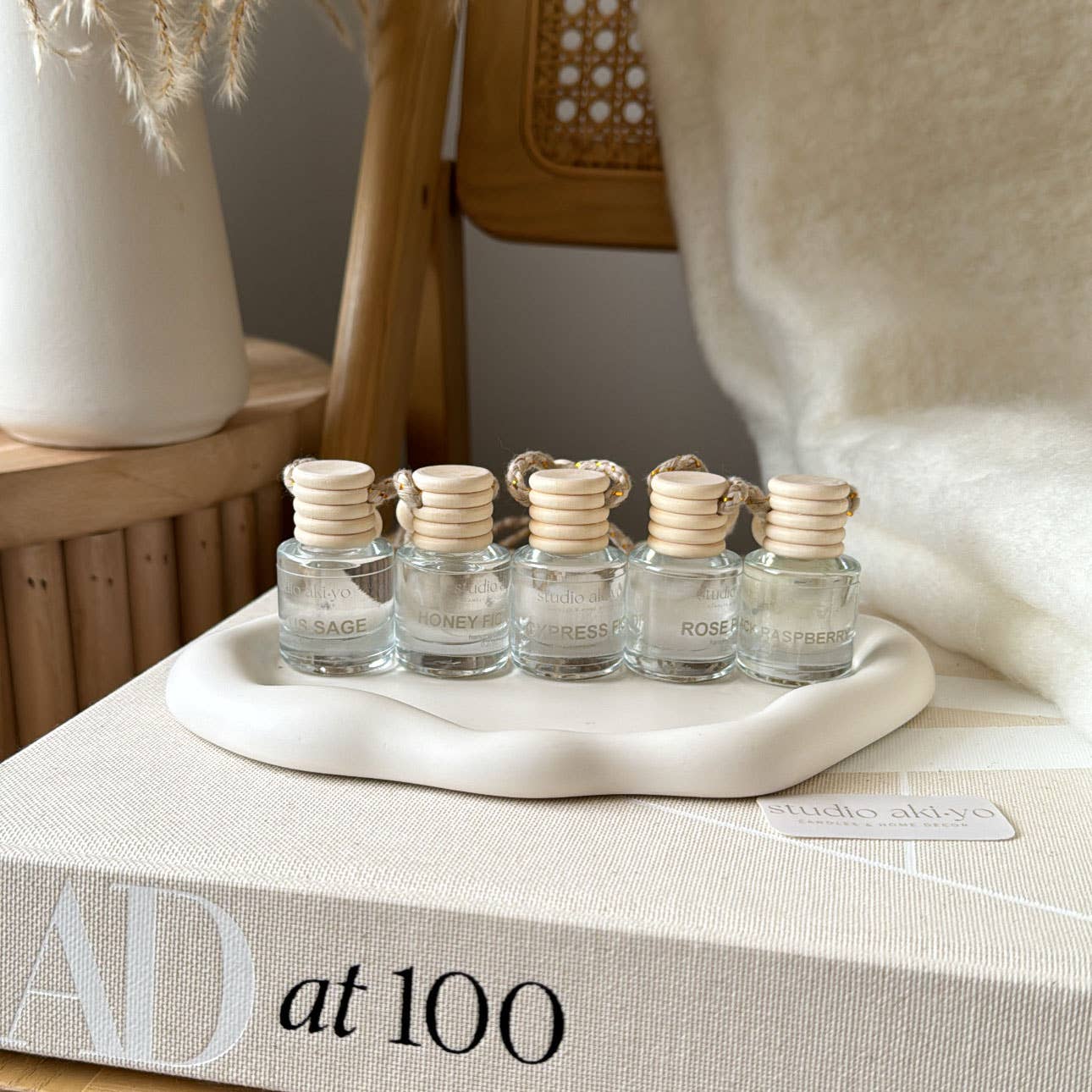 White Fir Peach Car Diffuser | Woodsy Winter
