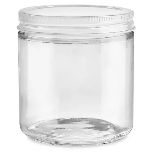 Straight Sided Glass Jar - various size