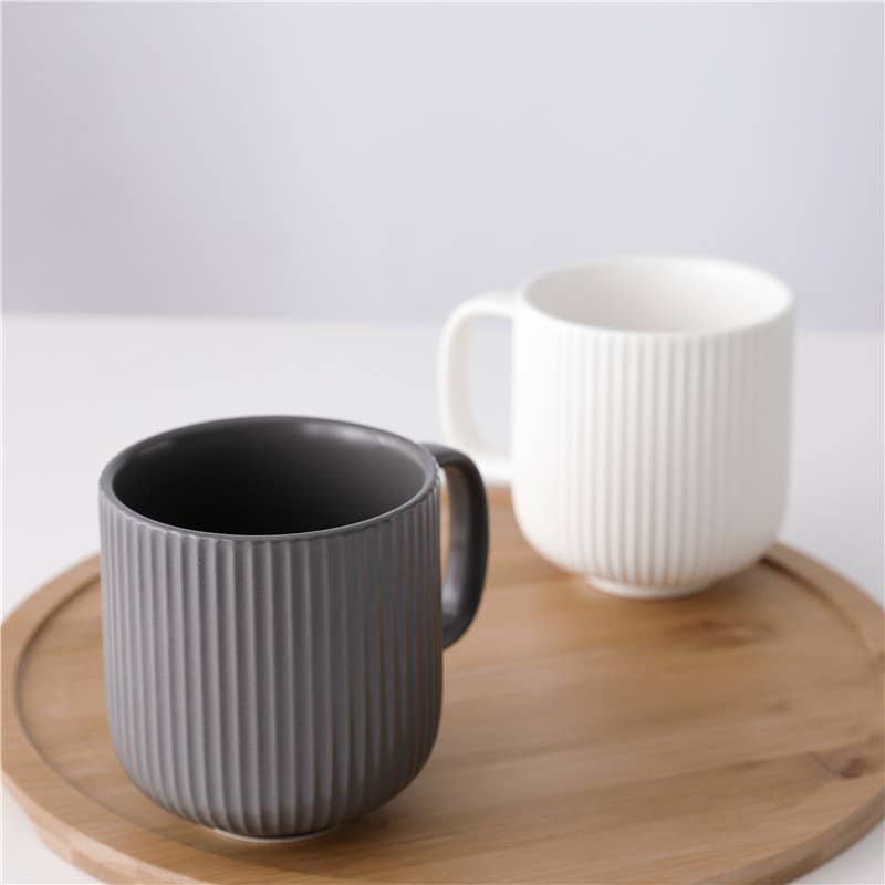 Fluted Ceramic Mug