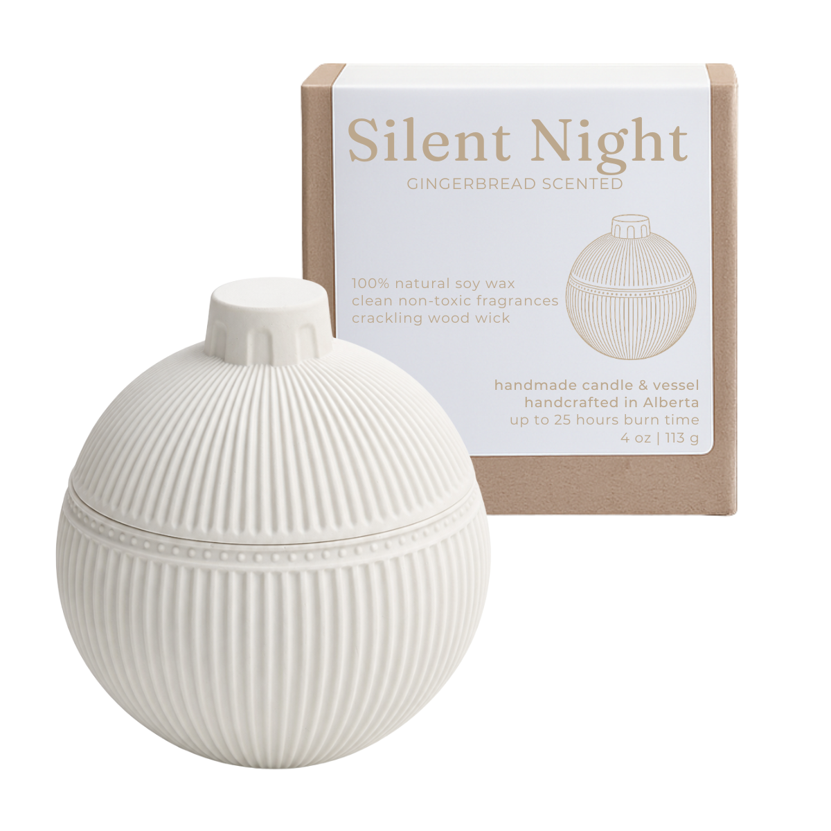 Studio Akiyo - Silent Night Ornament Soy Wax Candle Gingerbread | Holiday