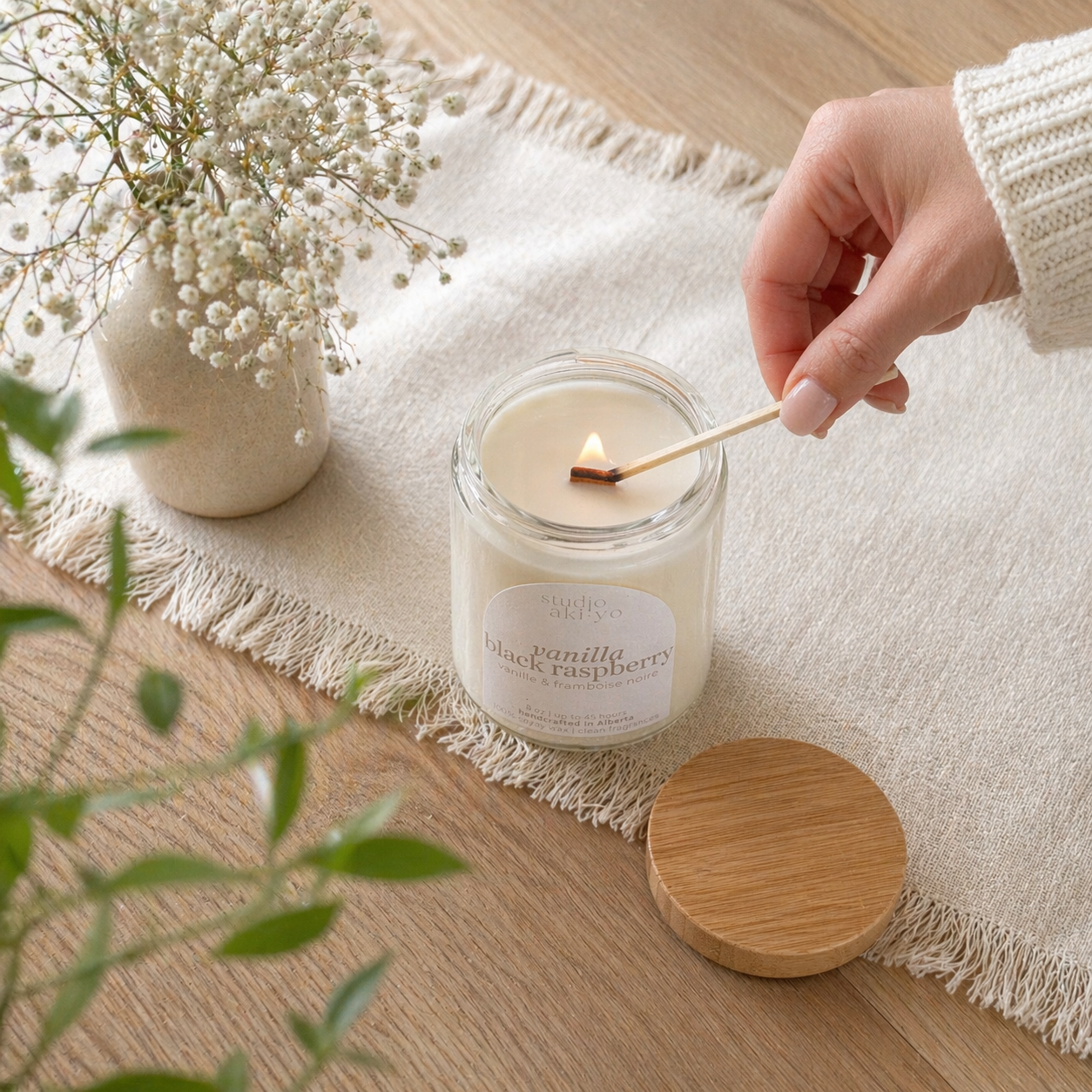 Cypress Fig Soy Candle | Woodsy Scent 4oz