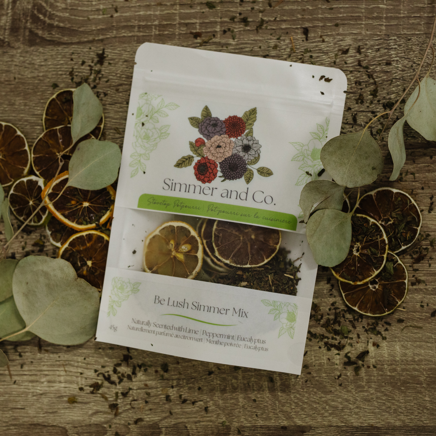 Be Lush Simmer Pot Mix, Natural Mint Citrus Aroma