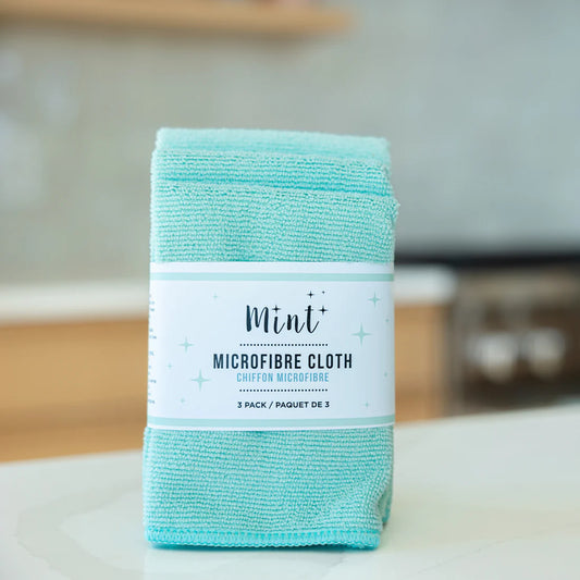 Mint Microfibre Cloth 3 pack